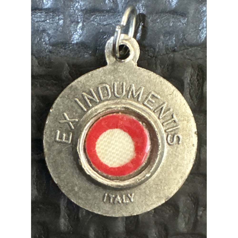 St. Francis Of Assisi Cloth Touched Relic Medal Patron Saint Of Animals, Nature - Picture 2 of 3